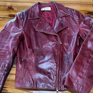 Pelle Burgundy/red Leather Jacket